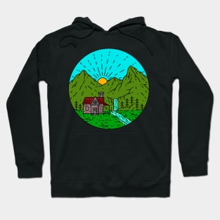 Cabin Mountain Circle Hoodie